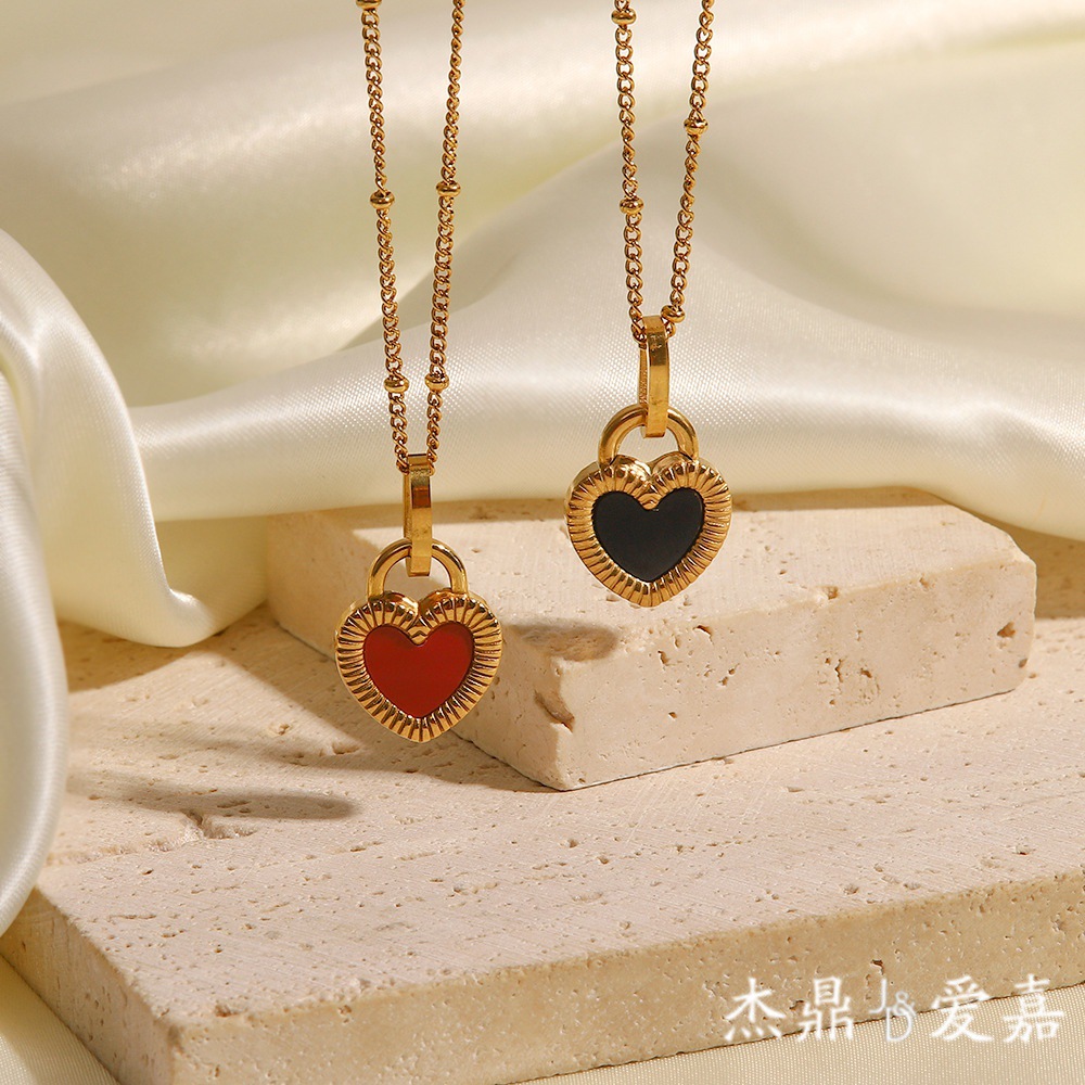 Estilo francés nicho de lujo de Luz Retro de doble cara collar de amor para las mujeres 2022 otoño e invierno nuevo ins collar de moda versátil image 2