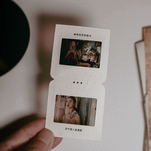 Reversal film through card custom commemorative creative nostalgic…
