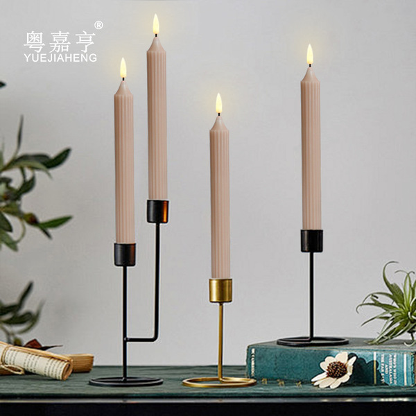 Morandi color rod wax paraffin LED electronic candle light Christmas…