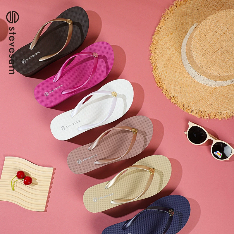 Новинка 2023 года, шлепанцы на танкетке 6 см, женская летняя новая верхняя одежда, повседневные модные сандалии на толстой подошве, пляжные туфли на высоком каблуке