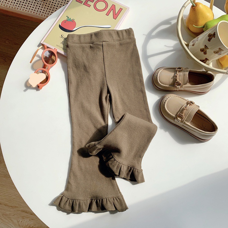 Autumn elastic fashionable retro flared trousers