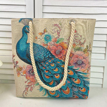 新款高颜值孔雀图案民族风单肩包双面金丝刺绣图案旅游纪念品HK