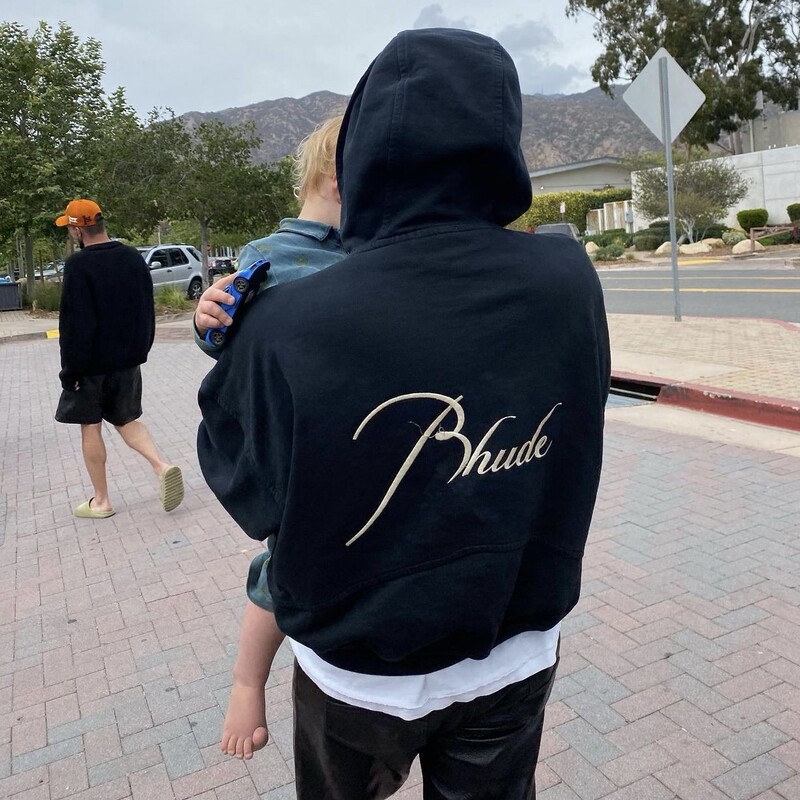 Rhude Capsule Zip-Up Letter Logo Embroidered Hoodie Ins High Street Fashion Brand Unisex Autumn Cardigan Jacket