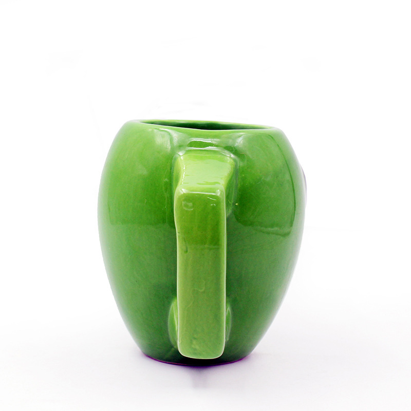 Cerámica 3D taza de forma especial ET taza de dibujos animados verde alienígena taza de agua encantadora taza