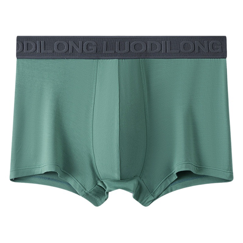 Ropa interior para hombres ultrafina de algodón modal de alta elasticidad cómoda transpirable juvenil boxeadores de mediana edad calzoncillos de los hombres