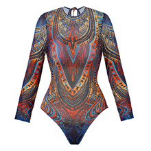 俄罗斯泳衣女速干长袖网纱防晒泳衣Купальник欧美跨境