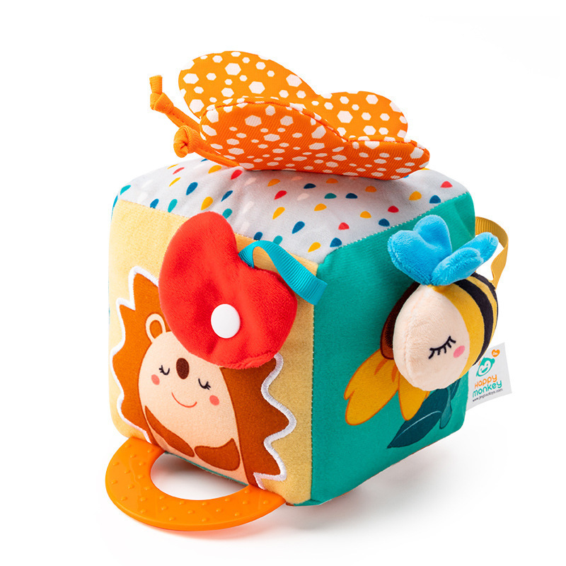 Happy monkey bloques de construcción para bebés, sonajeros, juguetes para bebés y niños pequeños, juguetes para la iluminación de desarrollo intelectual