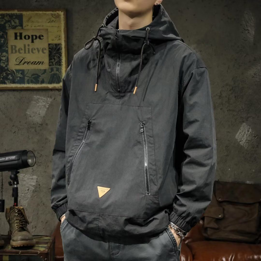 Travel windproof jacket outside climbing with zipper with hood