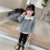 Winter children's down jacket suitable for men and women for leisure, warm jeans, Korean style, 2023