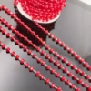 Transparent red crystal silver chain