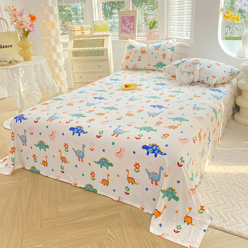 綿100% A級ニット綿ベッドシーツ単品 シンプル無地純綿天竺綿シングル/ダブルベッドシーツ 学生寮用|undefined