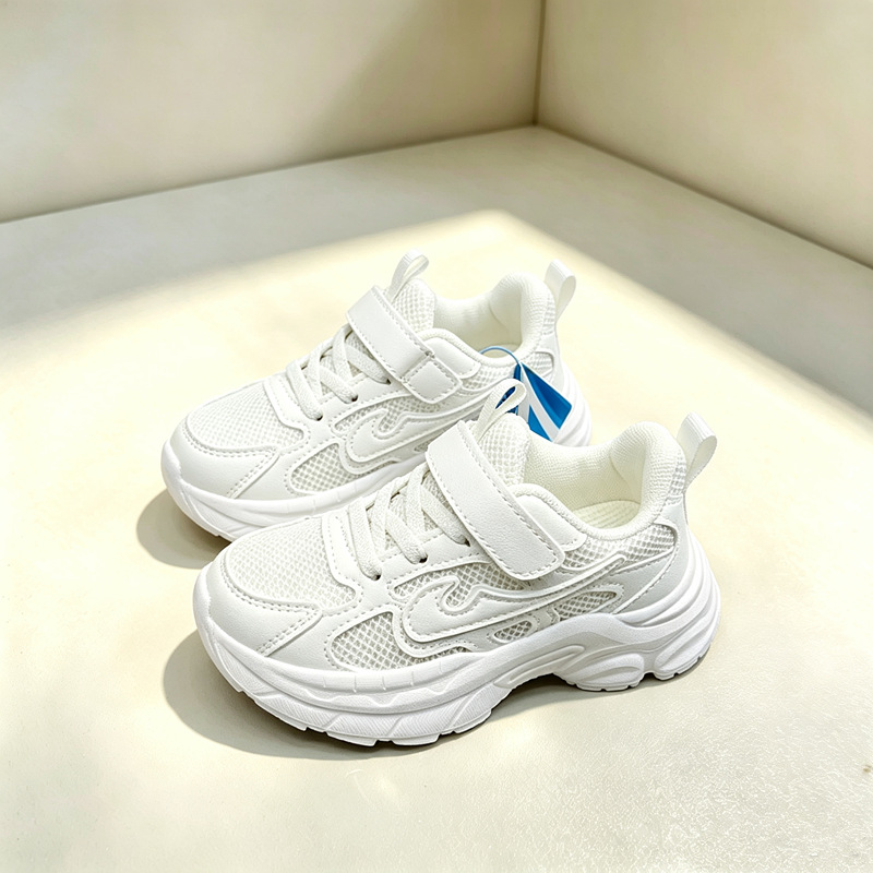 Zapatos de correr para niños, zapatos blancos transpirables, 27 - 31 yardas, zapatos deportivos de otoño para niños y niñas