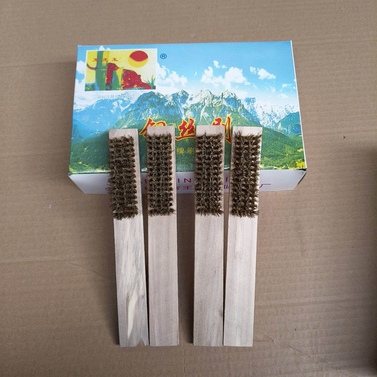 批发胶14 铜23 铜36玉虎王纯铜刷铜丝刷钢丝刷除锈刷清洁刷木柄刷