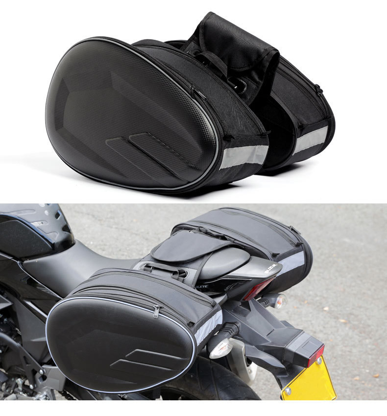 Motorcycle Saddle Bag, Helmet Bag, Waterproof Rear Seat Side Bag, Hanging Bag, Pannier Bag, Long-Distance Motorcycle Travel Luggage Bag, Motorcycle Equipment