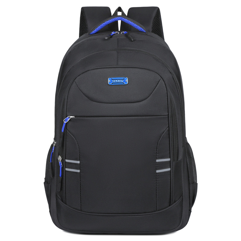 2024 nueva mochila de reducción de carga de negocios para hombres de gran capacidad, mochila de computadora para estudiantes de secundaria reflectante de moda, mochila escolar