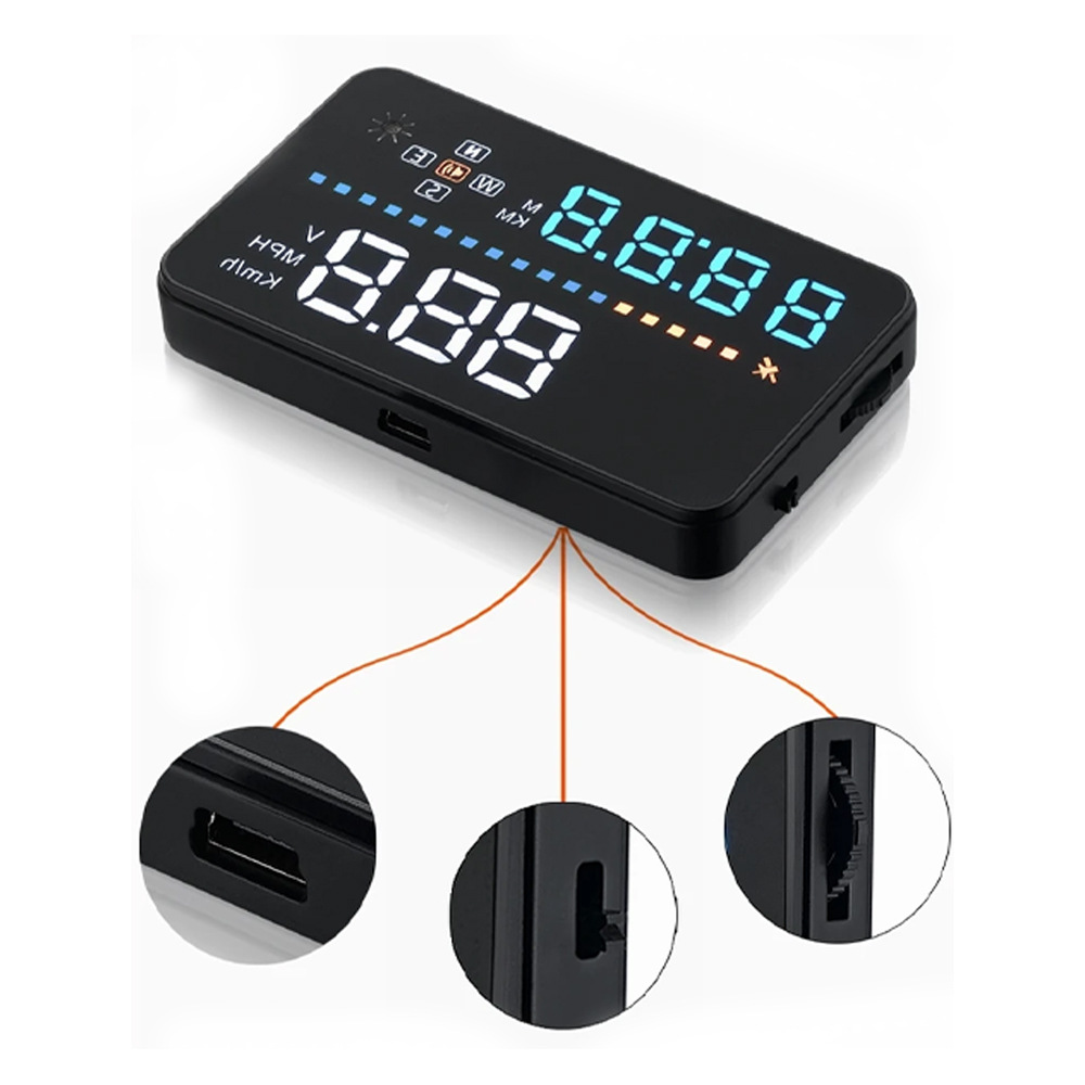 A3 3.5inch Car Hud Head-Up Display Projector Gps Speedometer Obd2 Car Speed Warning