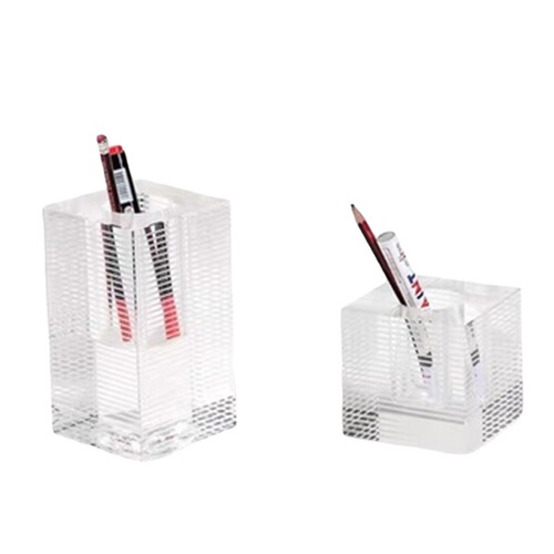 Modern Minimalist Crystal Striped Pen Holder Vase Ornament Sample Room Sales Office Hotel Restaurant Study Soft Decoration