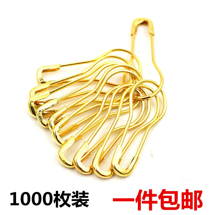 Маленькая золотая булавка для одежды, брошь для фиксации одежды, большая скрепка.