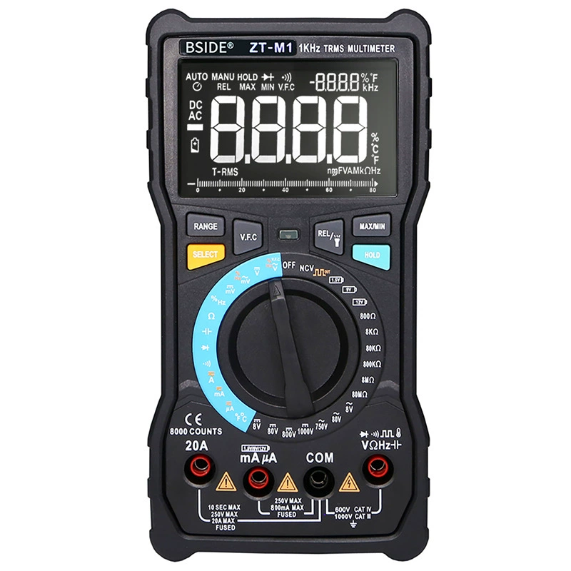 BSIDE ZT-M1 интеллектуальный двухрежимный высокоточный многофункциональный трехстроковой дисплей многофункциональный цифровой мультиметр частоты