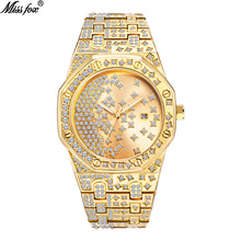 MISSFOX品牌手表 外貿爆款歐美大牌時尚創意滿天星鑲鑽男士手表