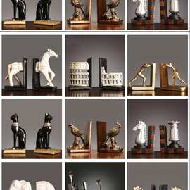 书立架书挡摆件轻奢书柜书房创意办公室装饰商务礼品桌面书靠一对