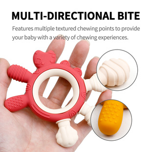 �¿�ʳƷ�����z�pɫ�з���zSilicone Crab Baby Teetherҧҧ��