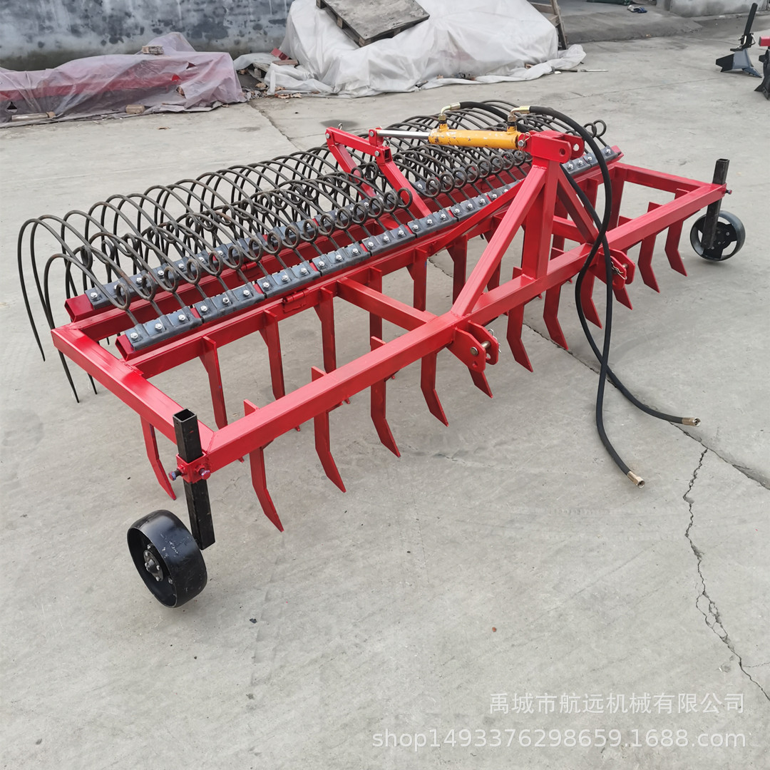 加密搂齿式液压搂膜机厂家直发  小四轮拖拉机带的残膜地膜回收机