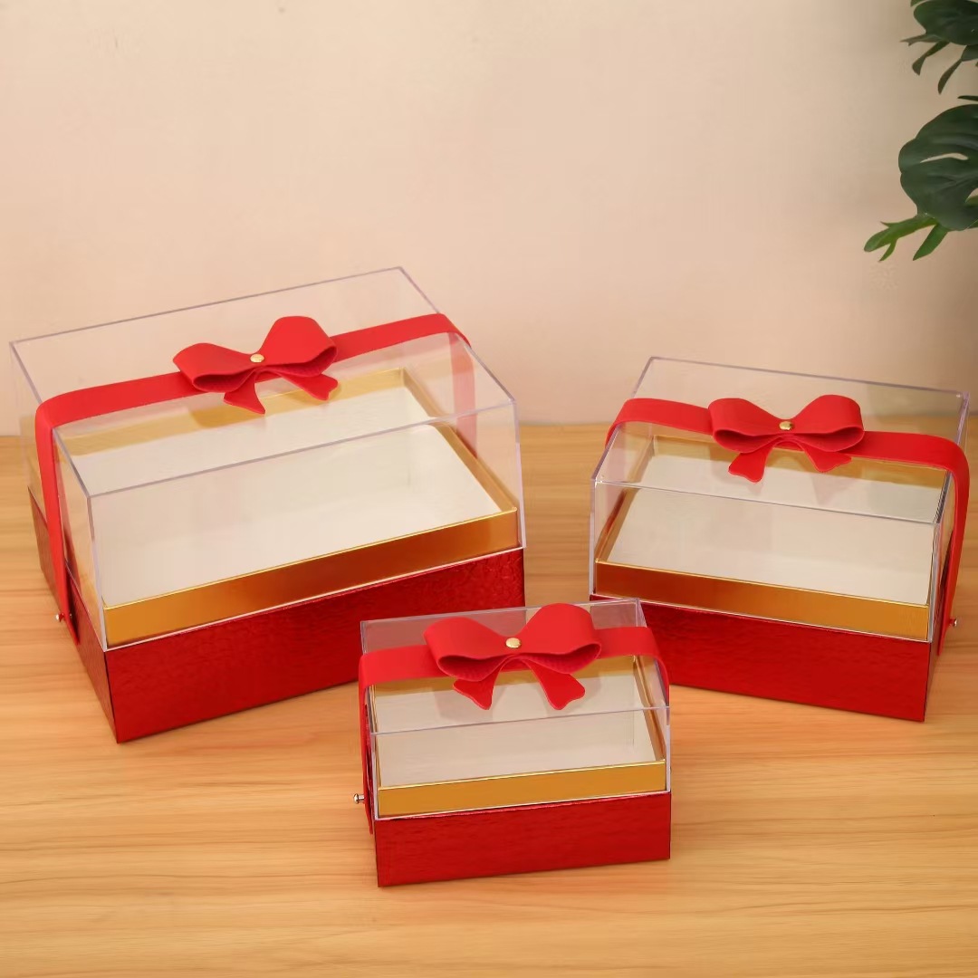 亚克力三件套蝴蝶结伴娘喜糖盒结婚伴手礼生日礼品空盒包装礼品盒