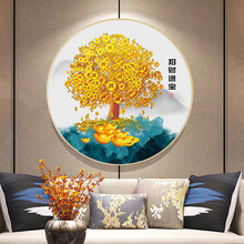 新品招财进宝十字绣2021新款线绣新中式发财树摇钱树小件客厅卧室