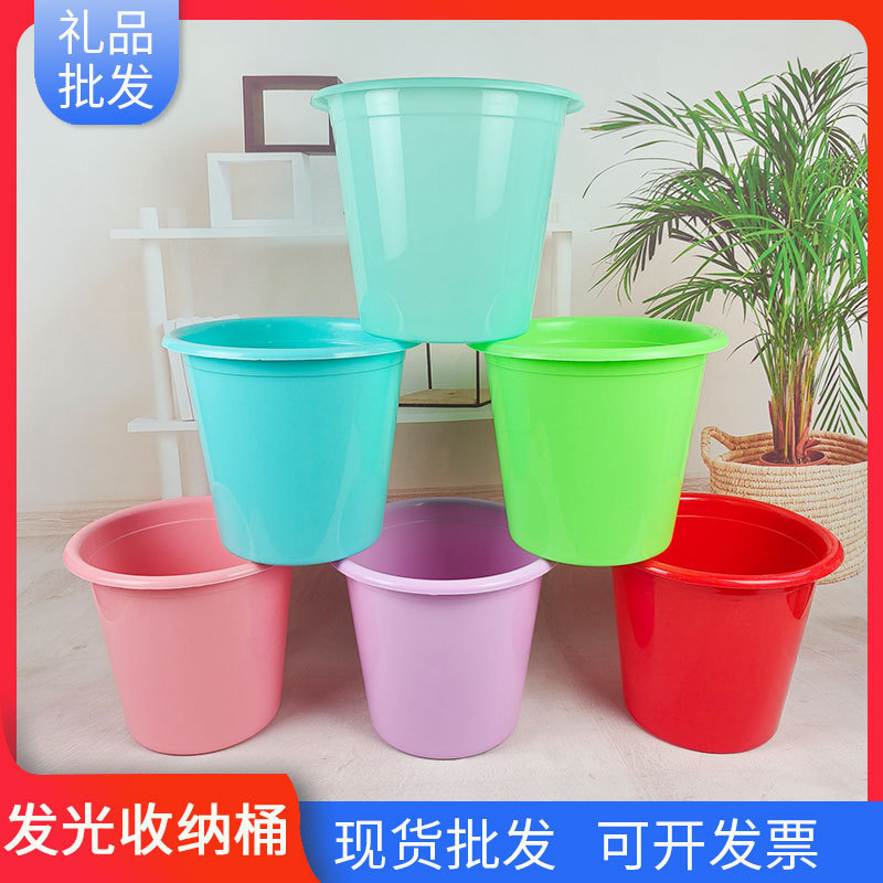 Household plastic round garbage can bathroom kitchen garbage can living room luminous storage toilet garbage can wholesale Household plastic round garbage can bathroom kitchen garbage can living room luminous storage toilet garbage can wholesale