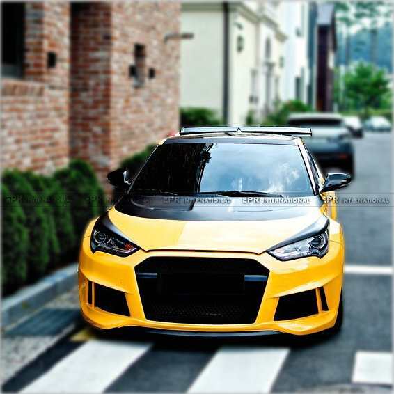 Suitable for Modern Veloster Carbon Fiber Modification Parts Lordpower Wide Body Front Bumper Front Bumper
