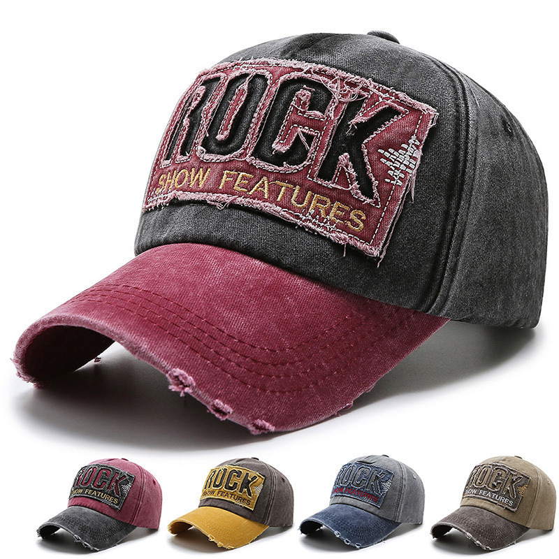 Cross-Border Summer Washable Baseball Cap Spring and Summer Letter Embroidery Duckbill Cap Unisex Street Casual Sunshade Baseball Cap Trendy