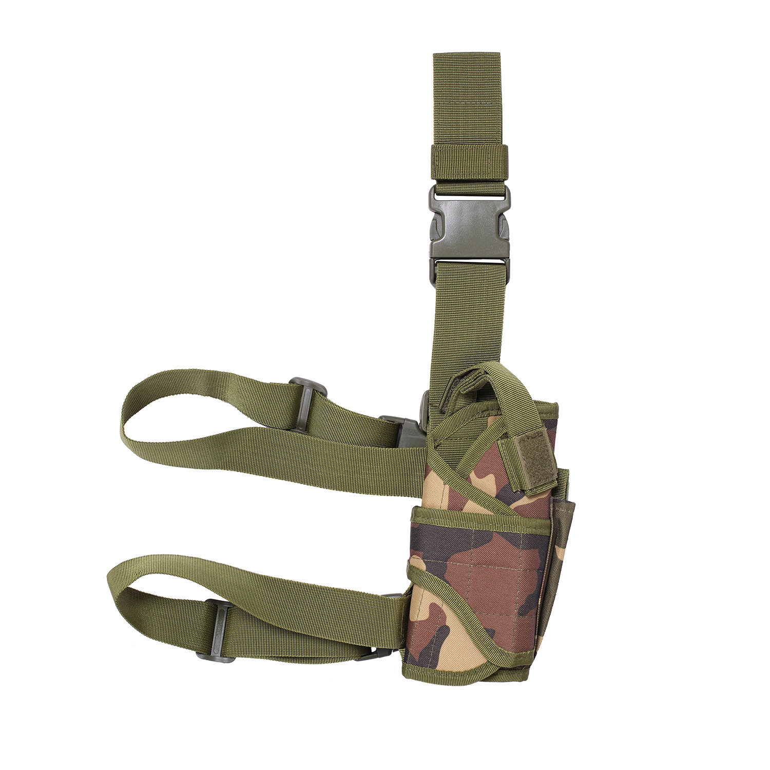 Funda táctica para pierna, funda táctica de camuflaje militar de extracción rápida para pierna, funda para muslo tipo tornado, ligera y portátil