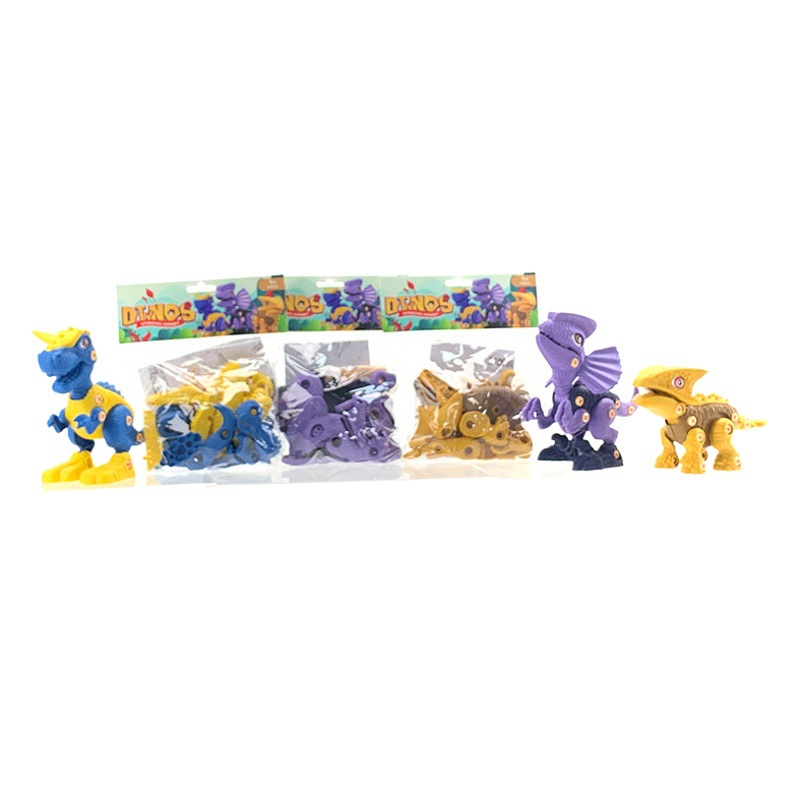 Desmontaje y montaje para niños juguete de dinosaurio Niño montaje de tornillo desmontable modelo eléctrico suministro de puesto de juguete