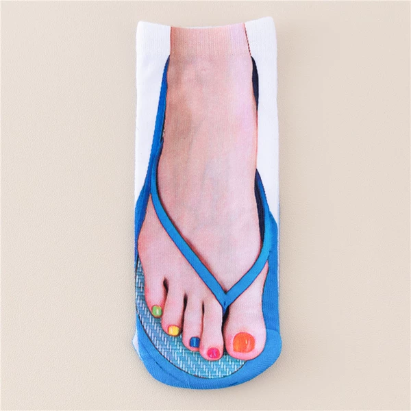 Blue flip flops
