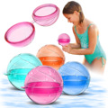 跨境热卖卡扣硅胶水球快速注水气球泼水打水仗戏水硅胶磁吸水球