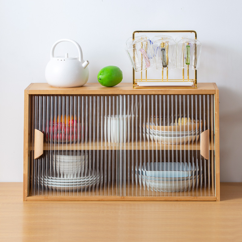 Small glass storage cabinet, kitchen cabinet, desktop storage cabinet, tea water cabinet, home dining cabinet, solid wood display cabinet