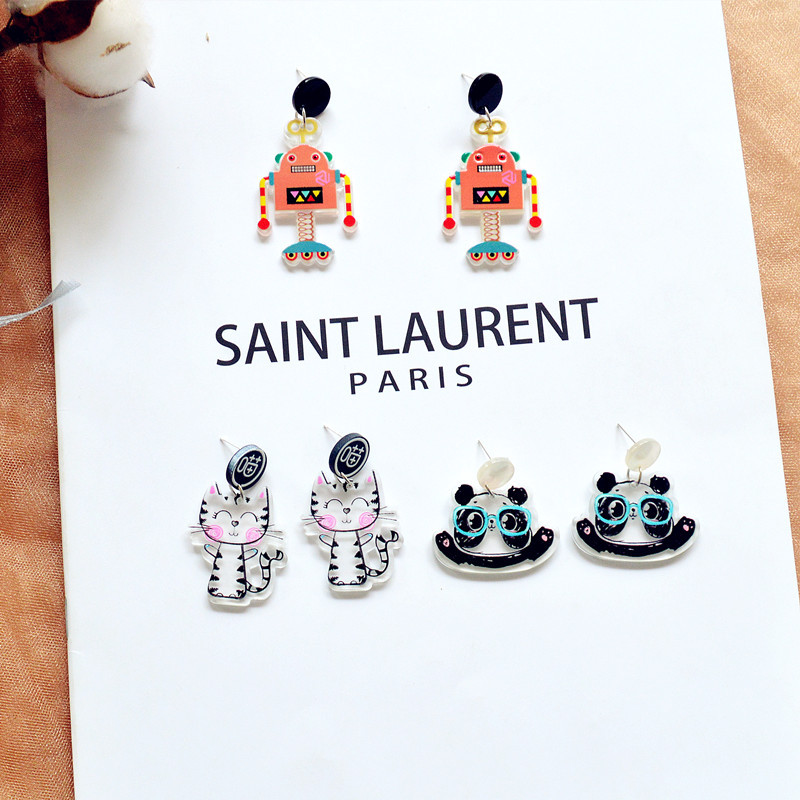 Cartoon Style Animal Arylic Drop Earrings display picture 2