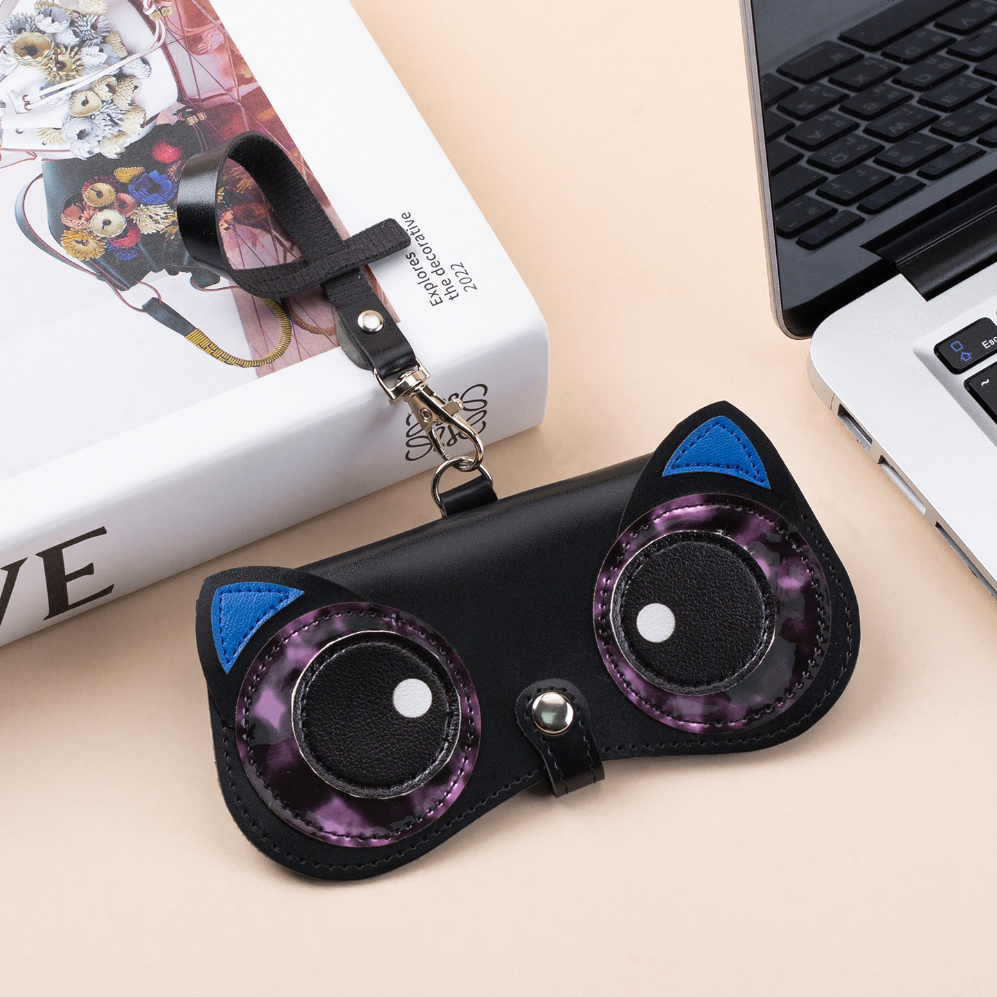 Bolsas de gafas personales transfronterizas para la calle bolsas de gafas colgantes caja de gafas de sol bolsas de gafas de sol pu