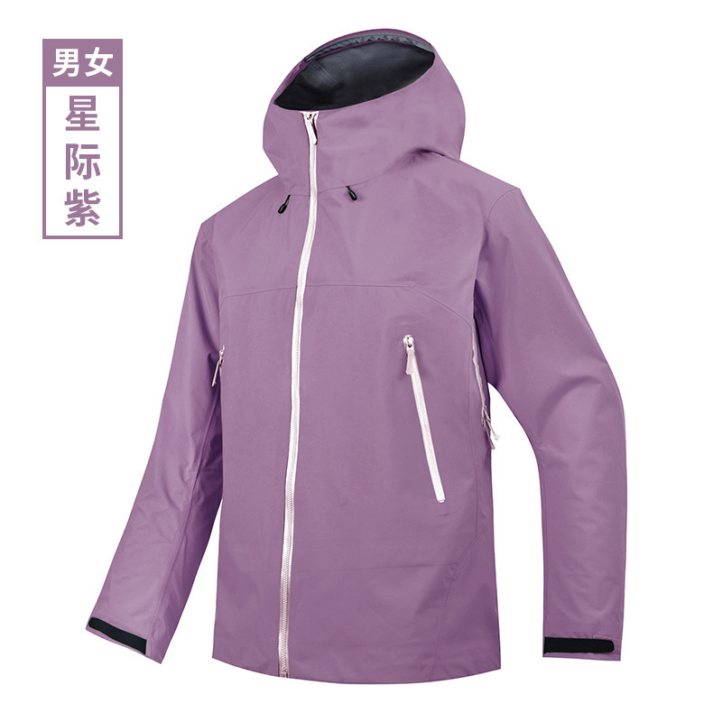 鸟家SL热封压胶单层冲锋衣男女同款防水防风溢胶户外硬壳夹克外套|undefined