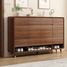 全实木鞋柜家用门口外楼道走廊柜室内入户玄关柜新款2024爆款鞋架