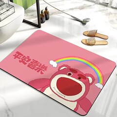 ネット赤かわいいアニメ草梅熊珪藻泥じゅうたん吸水児童家庭用卸売り滑り止めクロスボーダー足マット