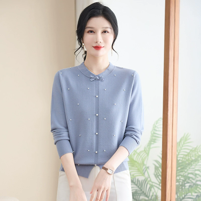 Мама весенняя новая рубашка с круглым вырезом