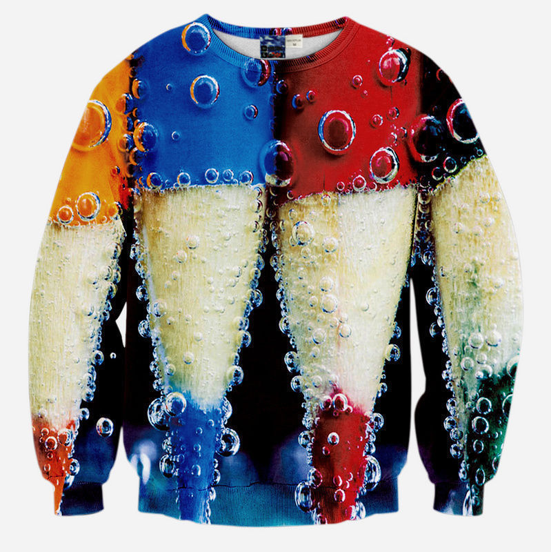 Pull à col rond, coupe ample, imprimé numérique 3D, style décontracté et personnalisé, idéal pour l'automne et l'hiver. Taille européenne. Sans capuche._voghion.com