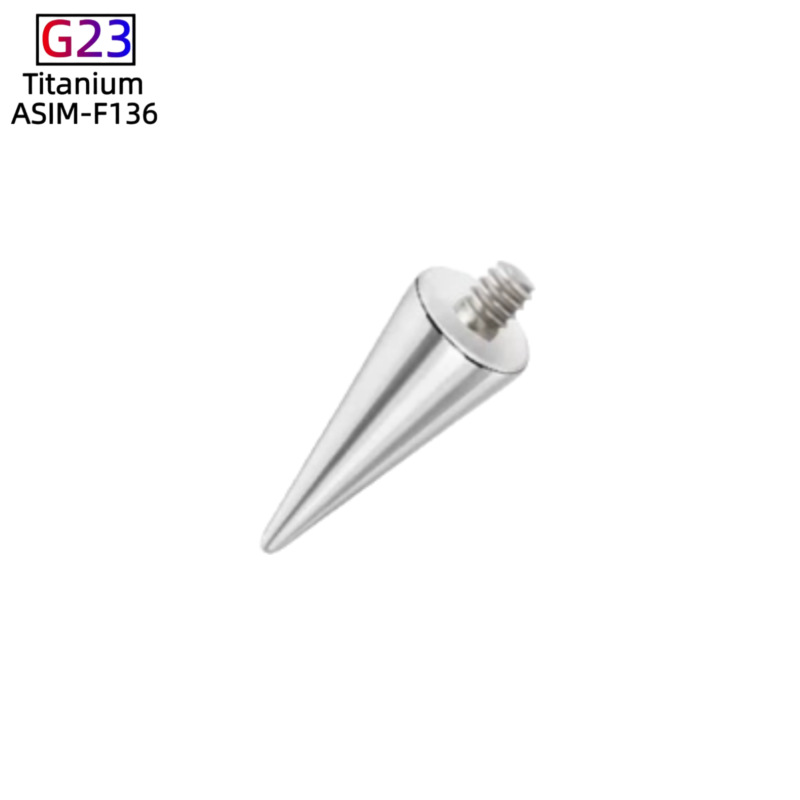 Pointed titanium steel lip stud product view