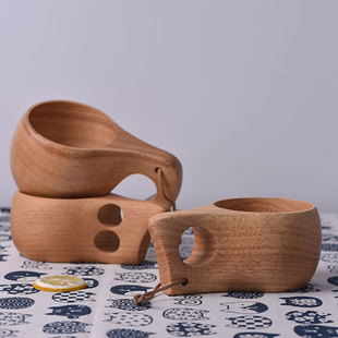 Stick Baomu product whole wood Milk Cup solid wood creative wooden cup whole wood integrated Cup in stock wholesale order logo