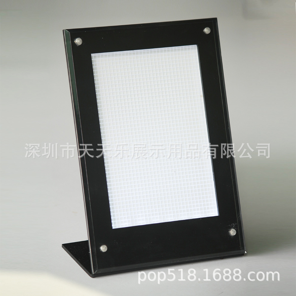 深圳亚克力厂家销售LED广告灯箱 压克力相片展示架桌面发光相片框