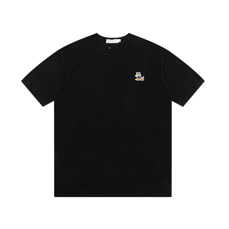 New Foreign Trade Maison Kitsune Casual Embroidered Fox T-Shirt, Unisex Short-Sleeve Trendy Style
