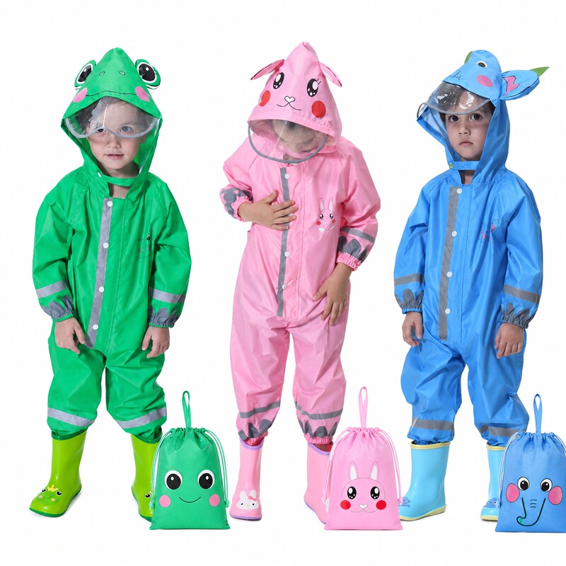 3D Children's one-part raincoat rain pants suit boys and girls rainproof waterproof clothing children baby kindergarten poncho cartoon 3D Children's one-part raincoat rain pants suit boys and girls rainproof waterproof clothing children baby kindergarten poncho cartoon