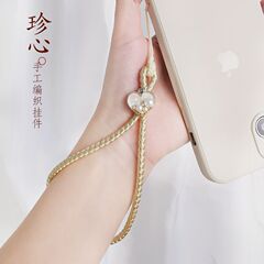 携帯電話チェーン、新鮮で芸術的なストラップ、ショート携帯電話ケース、手織りアンティーク U ディスクストラップ、CCD カメラチェーン
